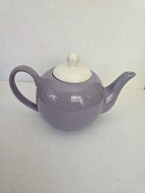 Lavender Ceramic Teapot with Cream Lid - Elegant Serveware